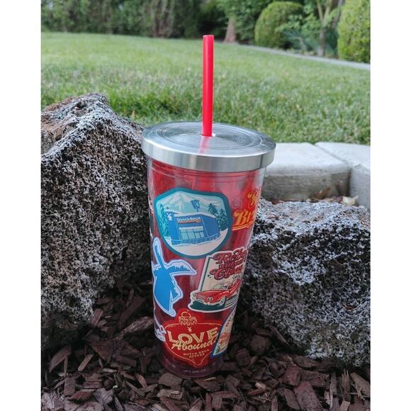 LIMITED EDITION Dutch Bros 2024 Christmas Tumbler Red Plastic Cold Drink Cup 24z - Picture 4 of 9